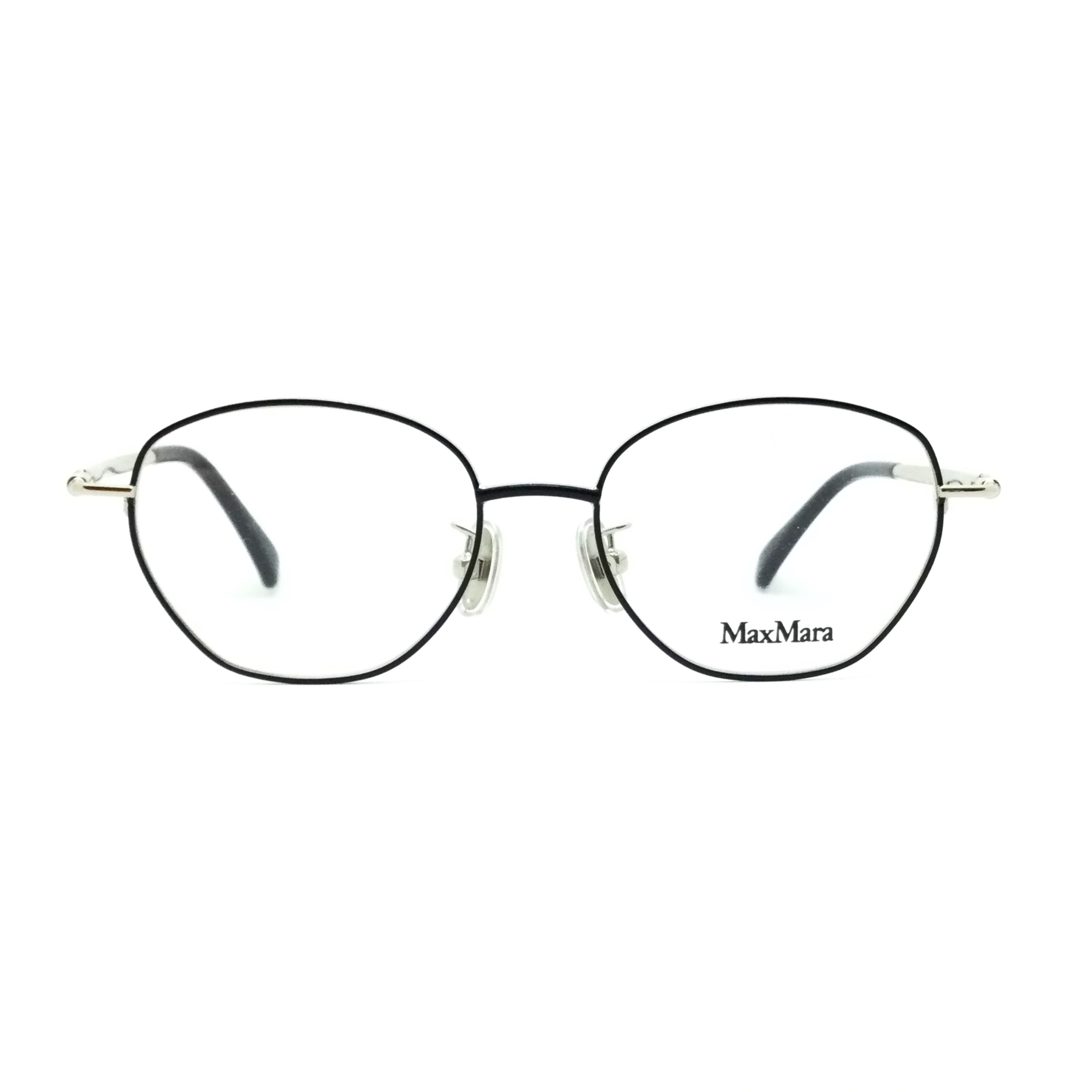 MaxMara(ﾏｯｸｽﾏｰﾗｰ)MM5147-D 005(ﾌﾞﾗｯｸ/ｼﾙﾊﾞｰ)ｶﾗｰ 49ｻｲｽﾞ - メガネ